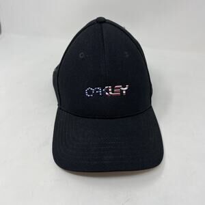 Oakley Classic Low Flex Hat L/XL Mens American Flag Red White Blue Logo Baseball